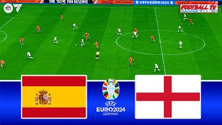 SPAIN vs ENGLAND  UEFA EURO 2024 FINAL  Full Match All Goals  FC 24 Gameplay Video [upl. by Jocelyne]