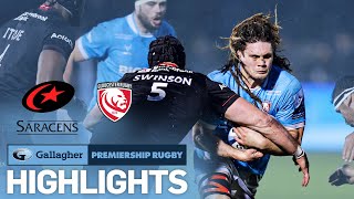 Saracens v Gloucester  HIGHLIGHTS  Late Drama in North London  Premiership 202122 [upl. by Llezo213]