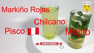 Chilcano de Pisco Mojito de Pisco Como hacer tragos faciles Markiño Rojas hierbabuena chilcanito [upl. by Muslim]