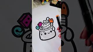 🌟Markers asmr coloring🌟No8 satisfying asmr coloring shorts trending [upl. by Hannus19]