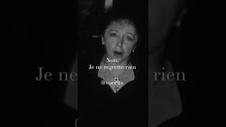 Édith Piaf  Non je ne regrette rien acapella vocalsonly voice voceux vocals music edithpiaf [upl. by Kubiak569]