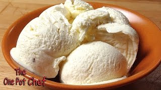 3 Ingredient Vanilla Bean Ice Cream  One Pot Chef [upl. by Bosson]