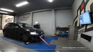 VW Golf 7 20 TDI 150cv DSG Reprogrammation Moteur  187cv Digiservices Paris 77 Dyno [upl. by Arni]