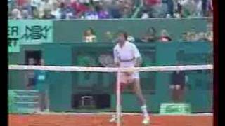 Tribute to Henri Leconte entertainer of the French Open [upl. by Kerril]