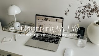 ORGANIZING MY LIFE  Notion Planning 6AM Productive Morning Routine To Do List Workout Skincare [upl. by Center486]