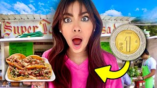 Fuimos a probar los tacos de 1 PESO Son los MÁS BARATOS y a esto saben 🥴‼️  Rebeca Mendiola [upl. by Maloy]