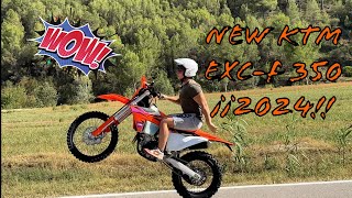 ¡¡ NEW KTM 350 EXCF 350 2024  BONUS CLIPS WHEELIES [upl. by Arehahs]