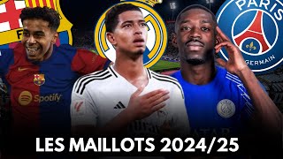 JE REAGIS AUX NOUVEAUX MAILLOTS 20242025  BARCA PSG  REAL [upl. by Goren]