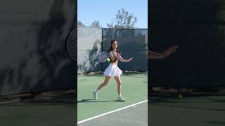 Forehand and backhand motion based on your dominant eye With Rachel Stuhlmann tennislove tennis [upl. by Docile]