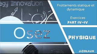 Exercices sur le frottement cinétique dynamique toujours avec notre truc dingue IVIV [upl. by Aneladdam]