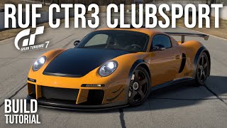 Gran Turismo 7  RUF CTR3 Clubsport Build Tutorial  Special Projects [upl. by Arracot343]