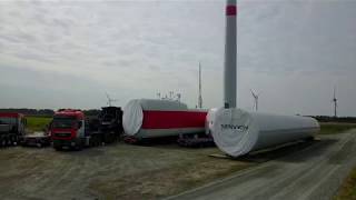 Aufbau einer Senvion 36M140 Testanlage in der Südermarsch bei Husum 2017 [upl. by Airet]