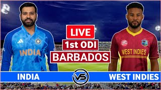 India vs West Indies 1st ODI Live Scores  IND vs WI 1st ODI Live Scores amp Commentary  2nd Innings [upl. by Sral]