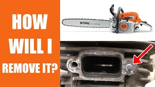 STIHL MS291 Chainsaw Broken Muffler Bolt In Cylinder  Heres How To Fix It [upl. by Sirtimid]