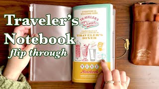 Traveler’s Notebook Diner  Full Flip Through  TN Creative Journal Memory Keeping [upl. by Landsman]