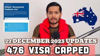 476 VISA CAPPED  22 DECEMBER 2023 UPDATES FROM HOME AFFAIRS [upl. by Settle]