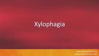 How to pronounce quotXylophagiaquot [upl. by Ytsirc]