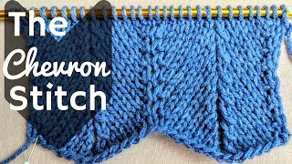 Knitting Chevron Stitch  How To Knit The Chevron Stitch [upl. by Goto513]