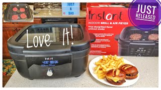 Review Instant Pot Indoor Grill amp Air Fryer Clear View Cooking Window I LOVE IT [upl. by Eatnom]