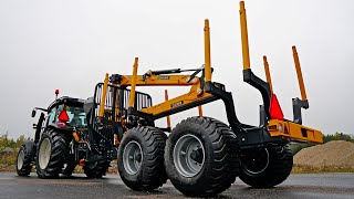 ⚠️Warning flashy clips in video⚠️ New Valtra G125 tractor with Oniar group 3 trailer amp 8800 crane [upl. by Macfarlane]