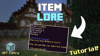 Item Lore Minecraft Bedrock NBT Editing [upl. by Narol]