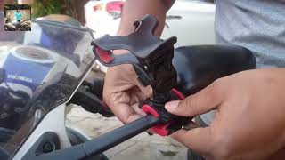 How to install mobileholder in bike yamahar15 [upl. by Arag]