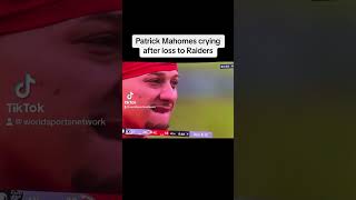 PATRICK MAHOMES CRYING AFTER LOSS TO THE RAIDERS [upl. by Gothart39]