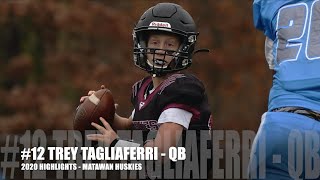 12 Trey Tagliaferri  2020 Football Highlights 11U [upl. by Nilsoj]