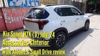 KIA SONET HTK O JULY24ACCESSORIES amp INTERIOR  WALK AROUND subscribe shorts [upl. by Gascony]