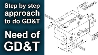 GDampT for beginners  Step by step approach for GDampT for mechanical drawings [upl. by Bald]