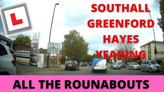 All roundabouts in Southall for driving test [upl. by Lexerd]