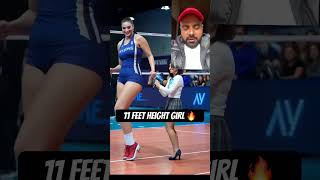 11 feet height girl 🧒🔥 wow funny shortsviral [upl. by Fredi]