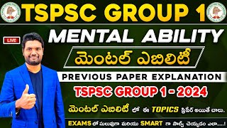 TSPSC GROUP 1 MENTAL ABILITY PREVIOUS PAPER EXPLANATION BY CHANDAN SIR  TSPSC LOGICAL REASONING [upl. by Algy]