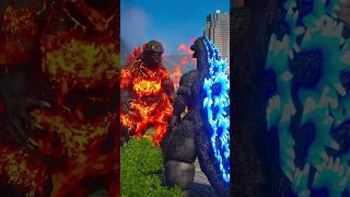 Heisei Godzilla vs Burning Godzilla shorts godzilla [upl. by Lupiv]