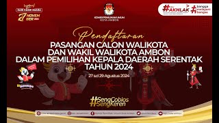 KONFERENSI PERS PENUTUPAN PENDAFTARAN PASANGAN CALON WALIKOTA DAN WAKIL WALIKOTA KOTA AMBON [upl. by Annibo]