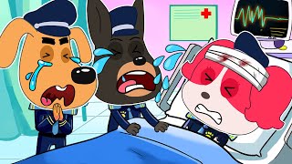 OH No  What Happened Sheriff Papillon   Very Sad Story  Sheriff Labrador Police Animation [upl. by Culver]