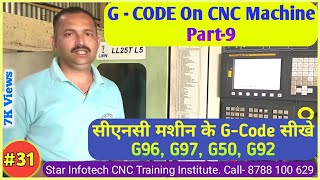 31 G Codes for CNC  G96 G97 G50 G92  G Code CNC Programming  CNC Machine Operator Training [upl. by Rahcir]