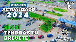 Examen de manejo A1  Actualizado 2024  Ruta B Touring Lima [upl. by Ahsenra]