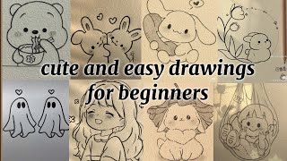 easy drawings for beginners  part1  cute simple drawings l drawing ideas 💡 [upl. by Ahsein]