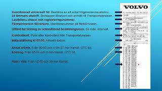 Tyda färdskrivarutskrift [upl. by Kai]