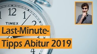 Abitur 2019 in Hessen NRW Niedersachsen BW RLP etc LastMinute Tipps  Leo Eckl [upl. by Cuthbert]