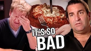 Gordon Ramsay Tells Mafia Boss His Moms Lasagna Is Bad [upl. by Aron]