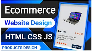 Create HTML CSS JACASCRIPT Ecommerce Website Design  Create Online Store Website Part 1 [upl. by Anahsahs]