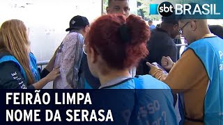 Feirão Limpa Nome da Serasa descontos para quitar dívidas  SBT Brasil 081122 [upl. by Ballou384]