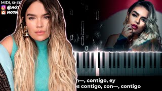 KAROL G  CONTIGO karaoke [upl. by Elfont688]