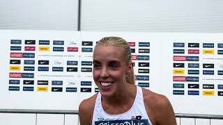 Keely Hodgkinson shares her thoughts on Athing Mu not making the US Olympic 800m team [upl. by Snebur915]