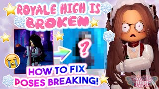 ROYALE HIGH KEEPS 😪BREAKING💔 HERE IS HOW TO FIX THE POSES  Royale High Glitterfrost [upl. by Cherye658]