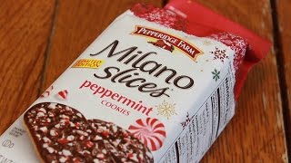 Pepperidge Farm Milano Slices Peppermint Cookies Review 139 [upl. by Ardehs997]