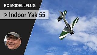 RC Modellflug  Indoor Yak 55 Modellflieger selber bauen und fliegen [upl. by Enelyahs]