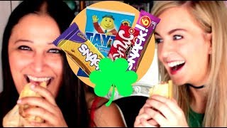 American Girl Tries Irish Snacks For the First time [upl. by Aiceila661]